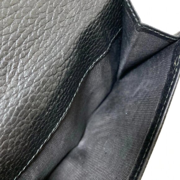 Auth GUCCI GG Marmont 456122 Black Leather - Double-hook Wallet - Picture 10 of 10